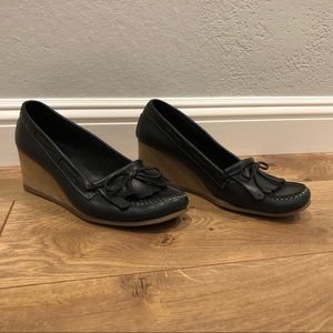 APC Navy Blue Wedges